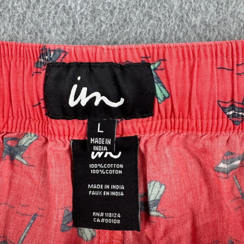 Imperial Motion Swim Shorts Mens L Chill Seekers Coral Pink Beach Print